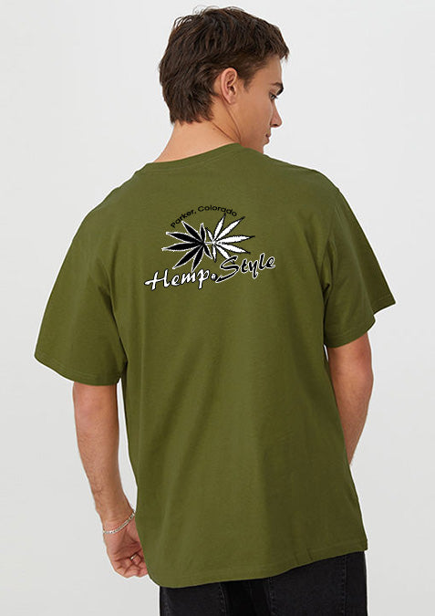 Hemp.Style T-shirt with logos - Hemp/Cotton Blend